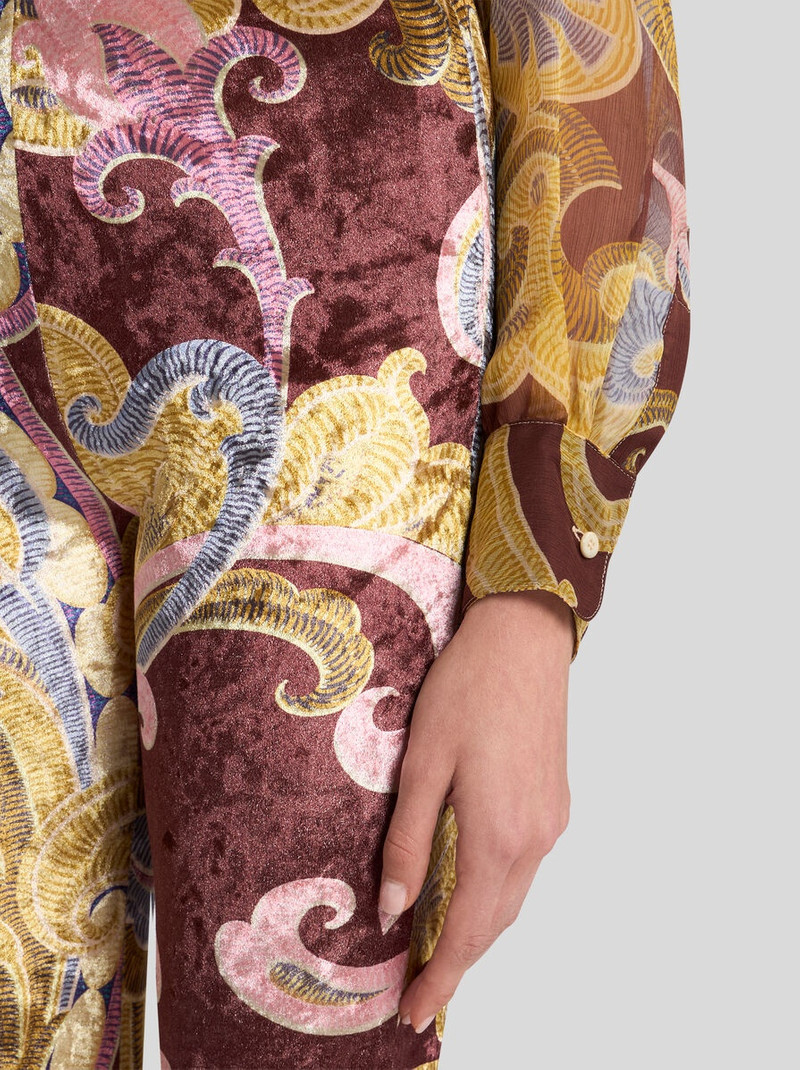 Etro PRINTED CHENILLE TROUSERS outlook