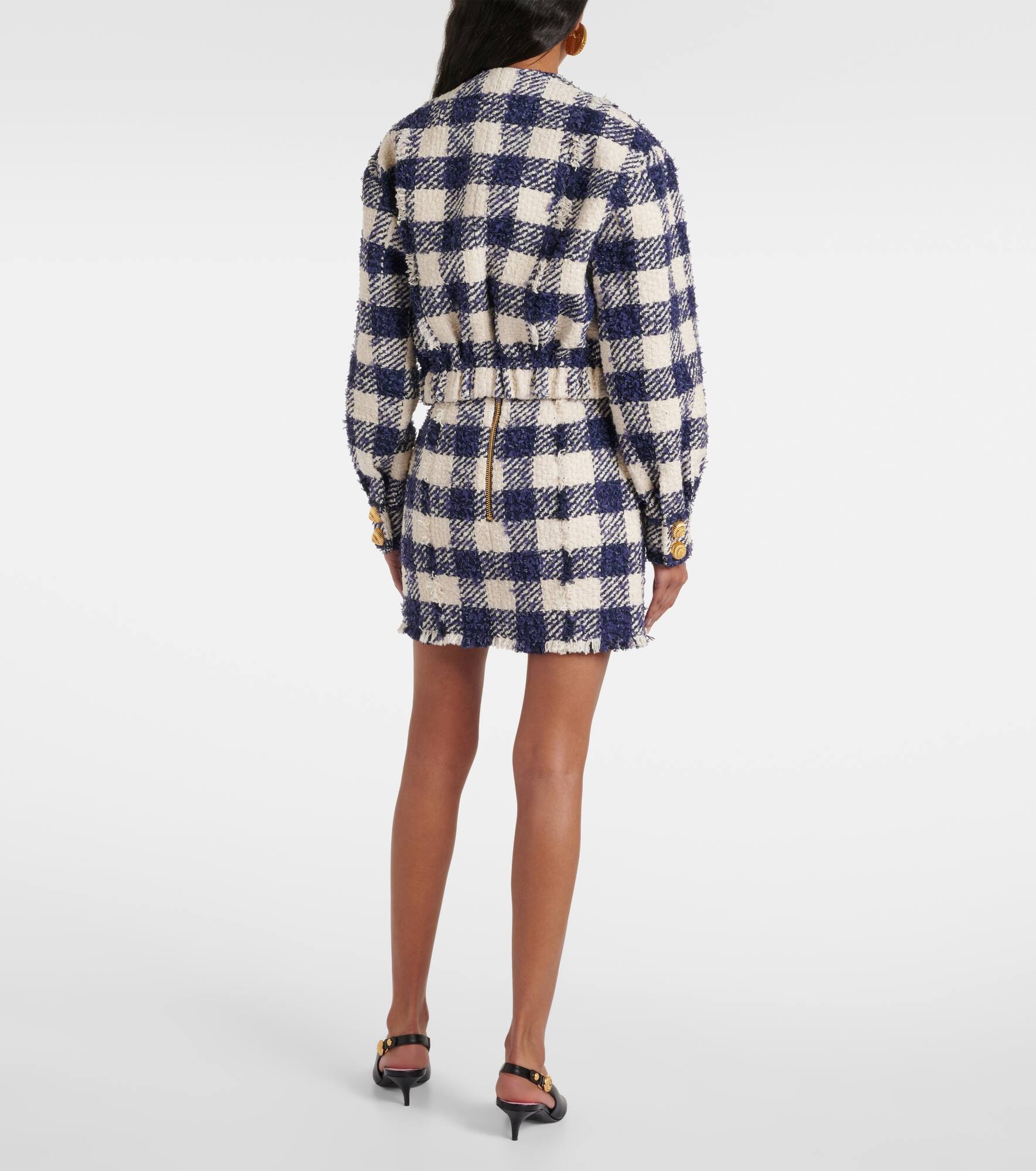 Checked tweed jacket - 3