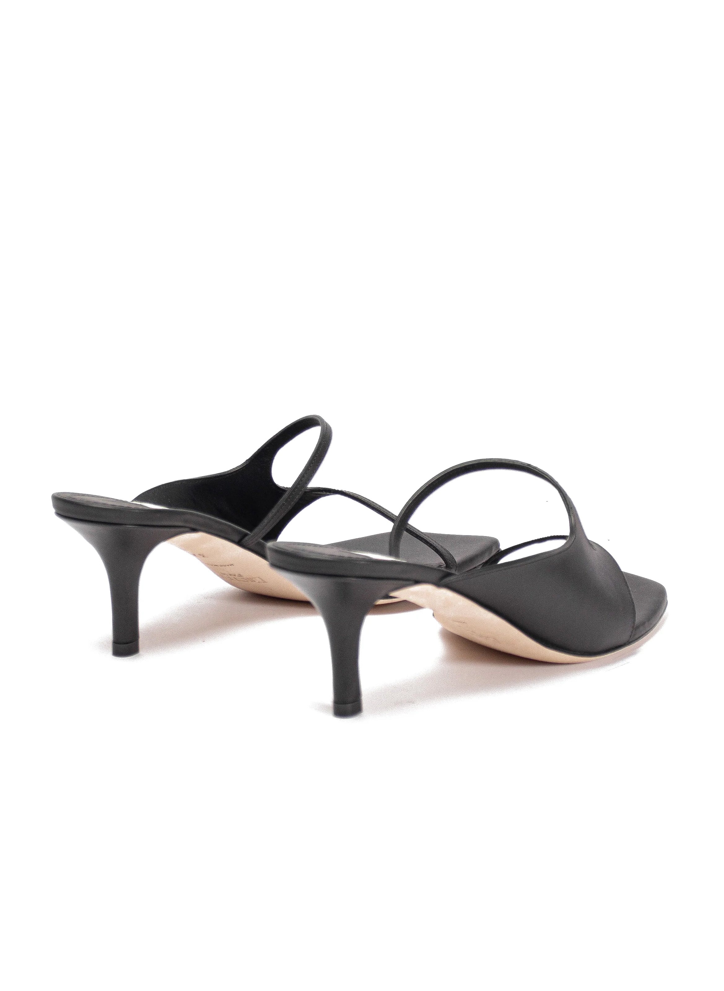 Gemini Heel Sandal Leather Black - 3