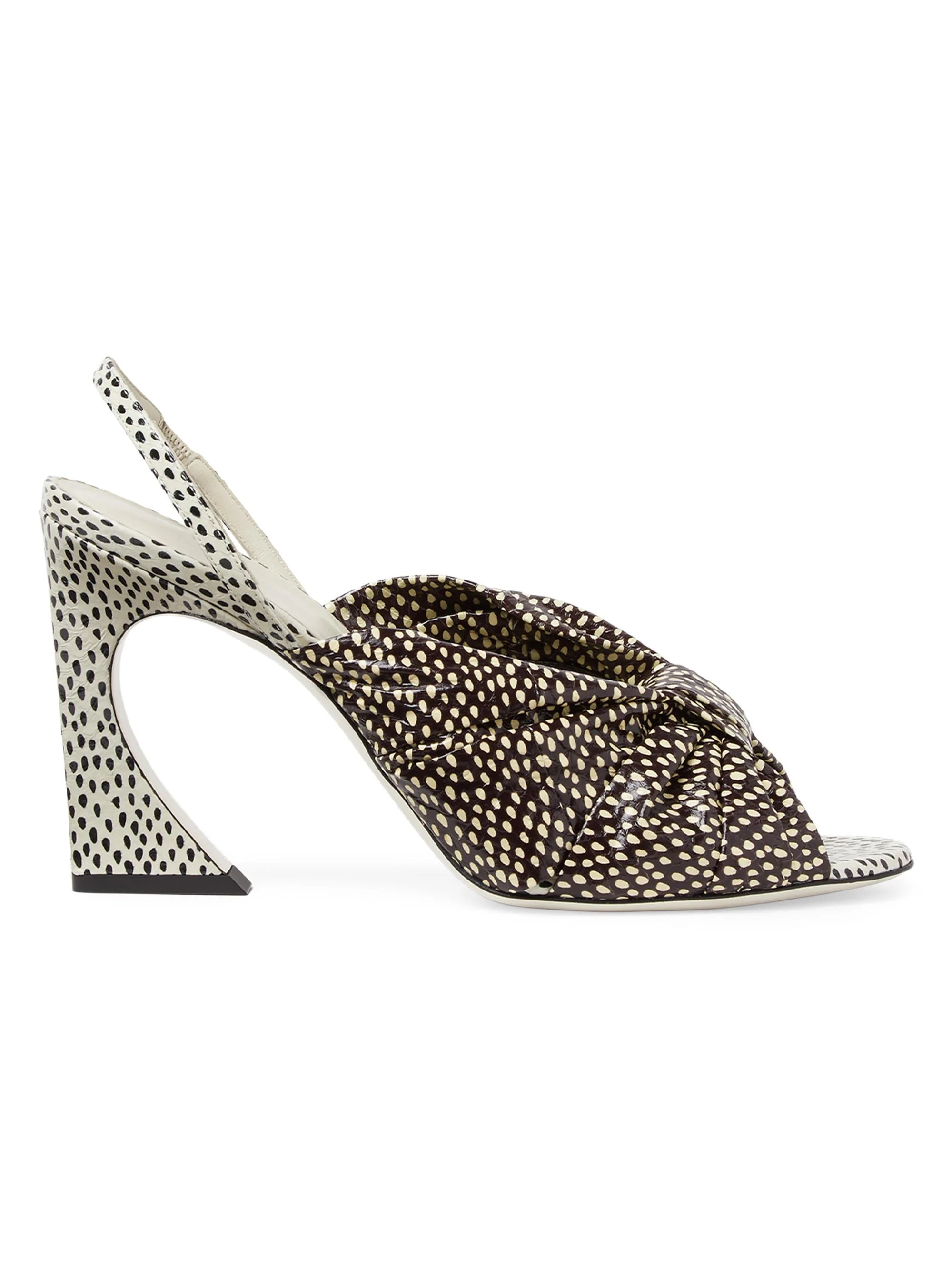 Women's Arco 95MM Leather Slingback Pumps - Praline Blue Ice Bianco - 1