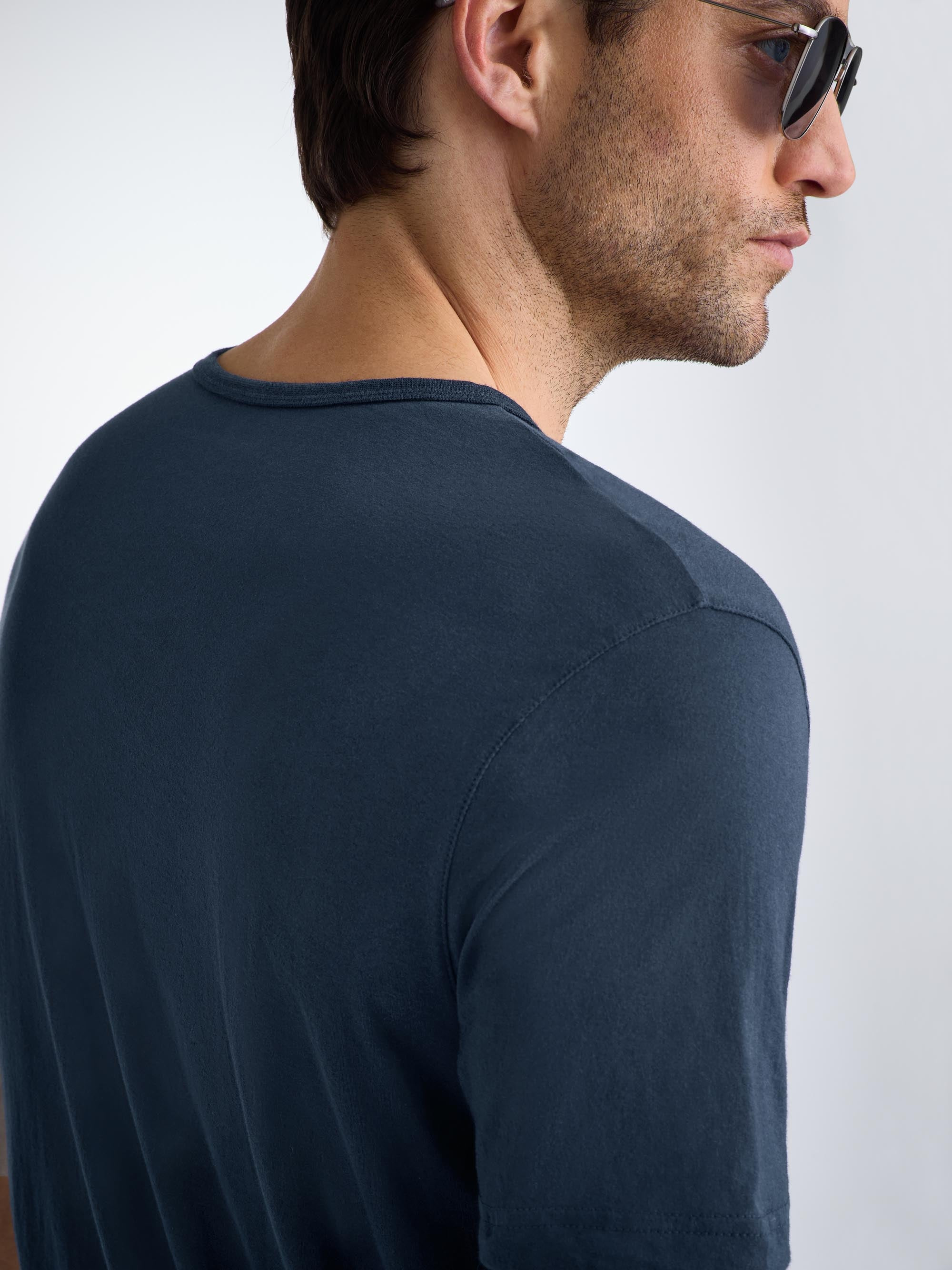 Men's T-Shirt Riley Pima Cotton Navy - 6