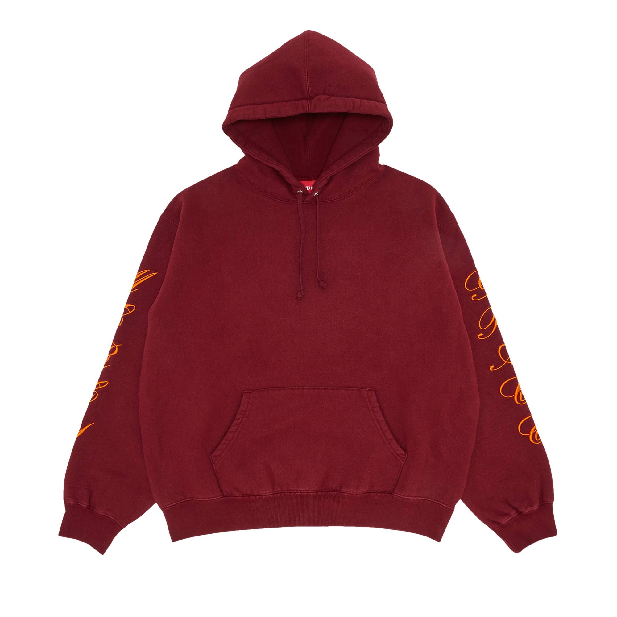 Supreme Patches Spiral Hooded Sweatshirt 'Cardinal' - 1