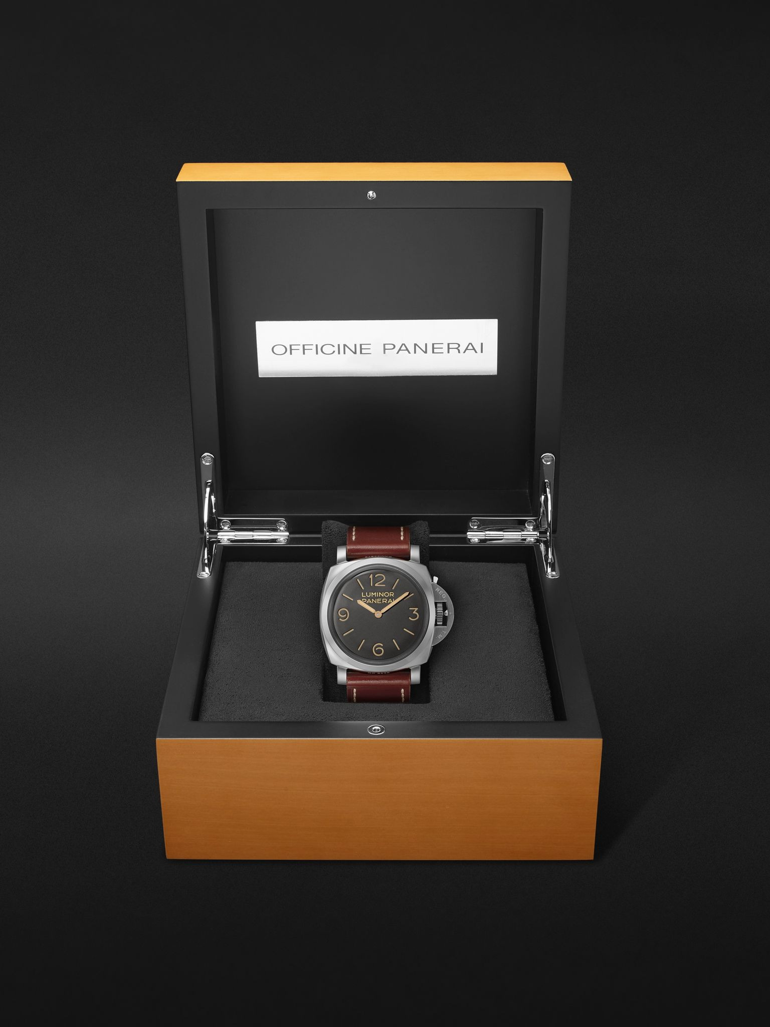Luminor 1950 Hand-Wound 47mm Stainless Steel and Leather Watch, Ref. No. PAM00372 Black - 8