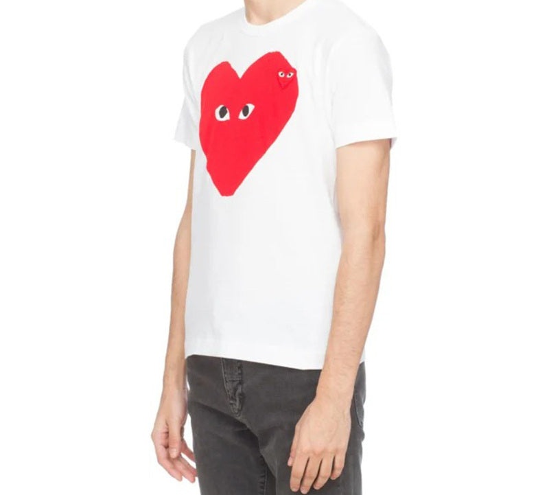 COMME des GARCONS PLAY Red Emblem Small Eyes T-Shirt 'White' AZ-T220-051-1 - 5