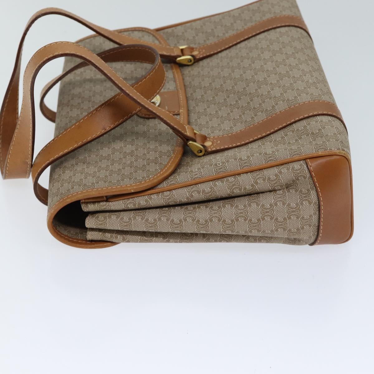 CELINE Macadam Canvas Hand Bag Beige - 5