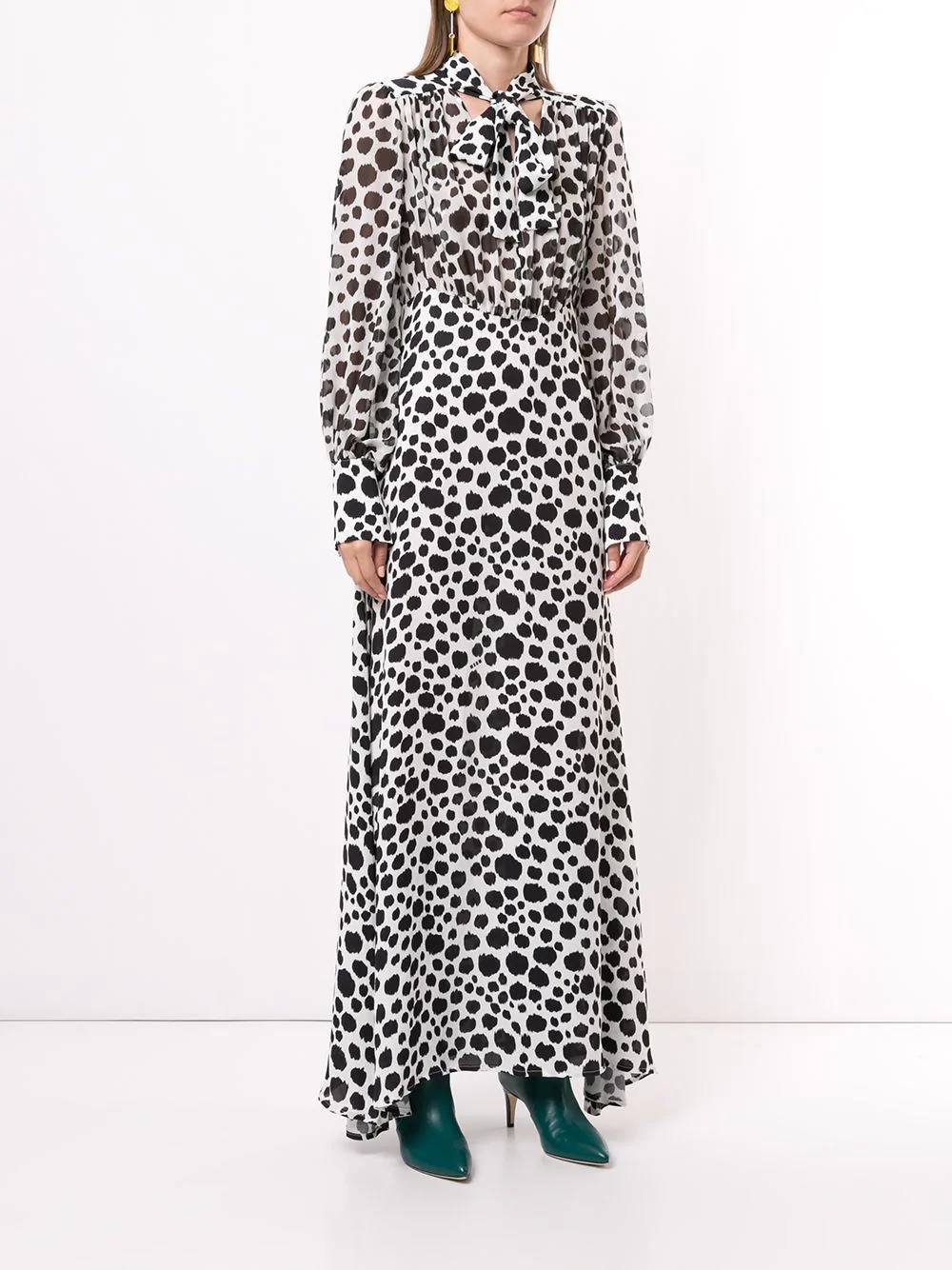 leopard-print maxi dress - 3