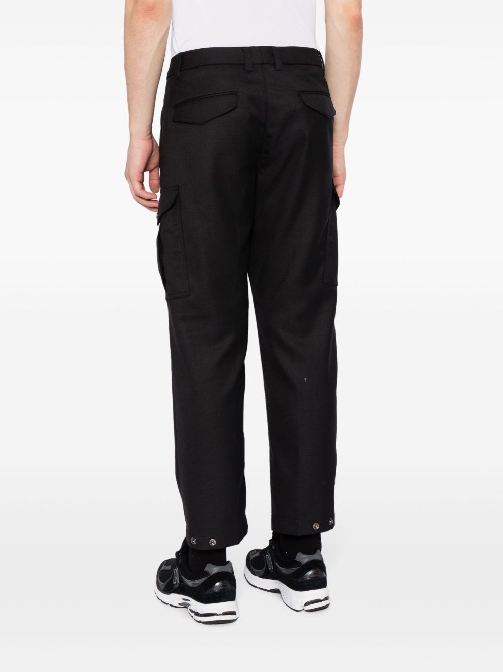 mid-rise tapered-leg trousers - 4