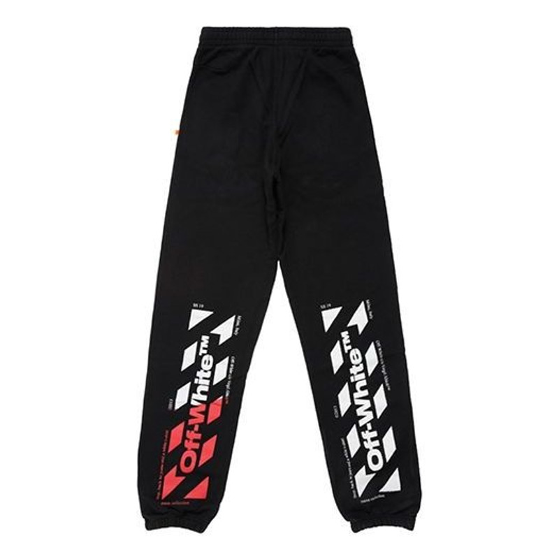 Off-White SS19 Stripe Logo Print Trousers OMCH014S190030061020 1