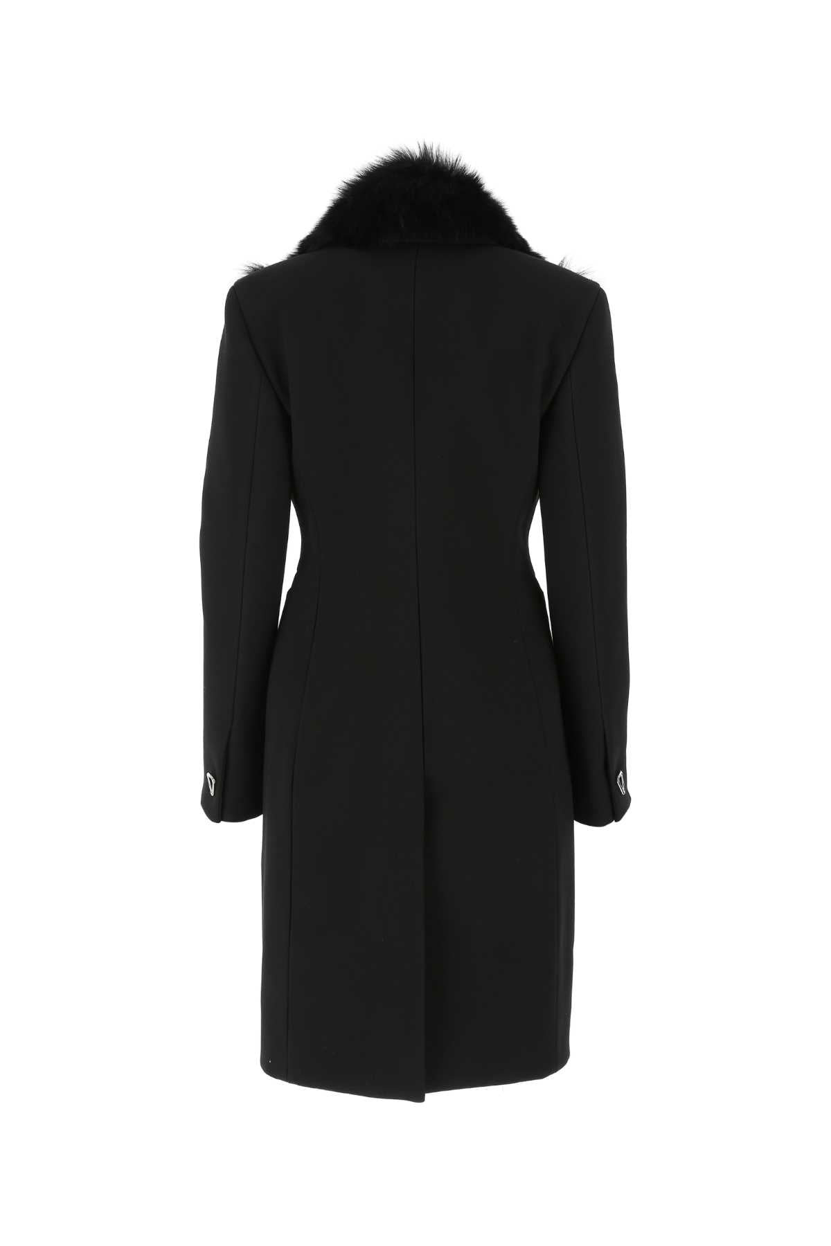 Bottega Veneta Women Black Stretch Acrylic Blend Coat - 2