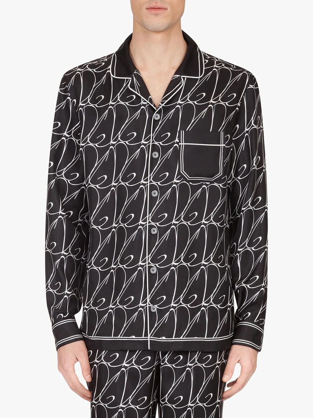 DG logo print pyjama shirt - 3