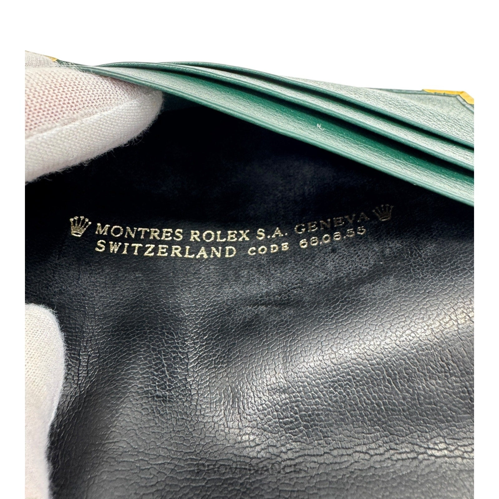 Rolex Crown Passport Wallet - Forest Green Leather - 7