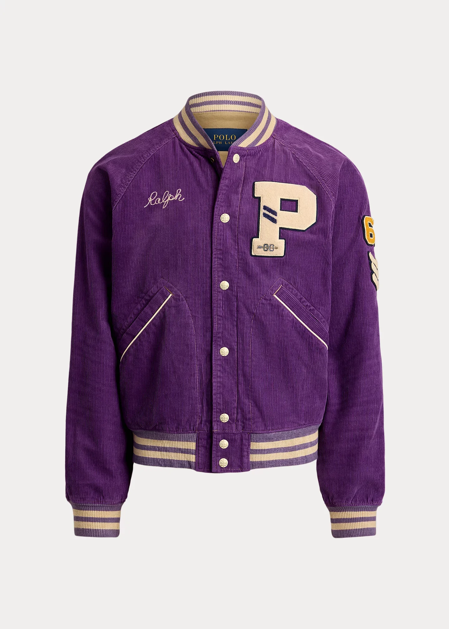 Corduroy Letter Jacket - 1