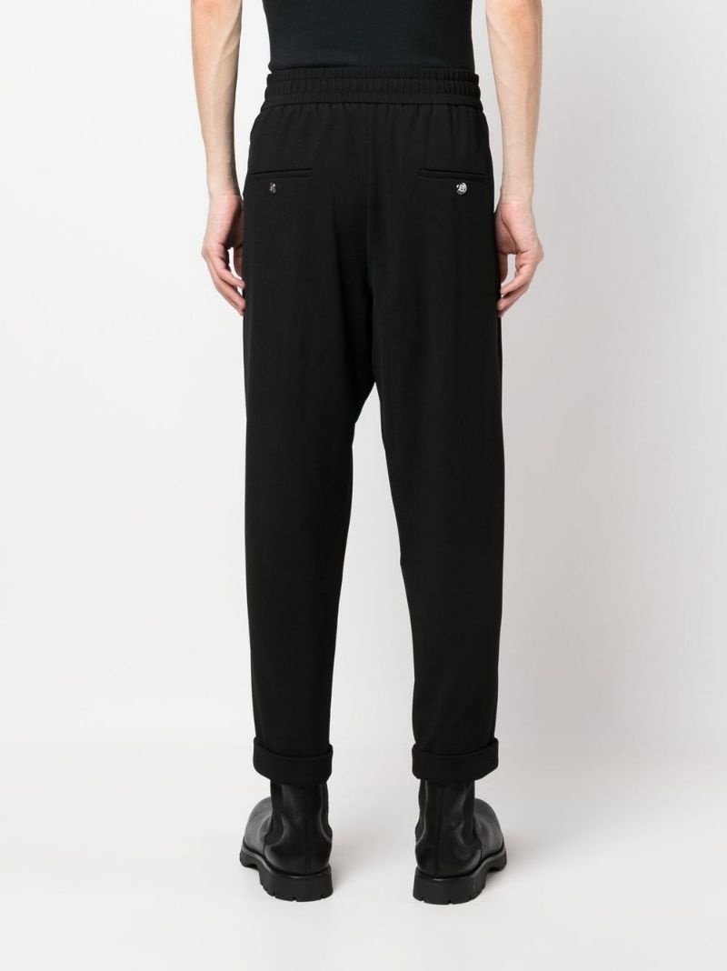 drop-crotch cropped trousers - 4