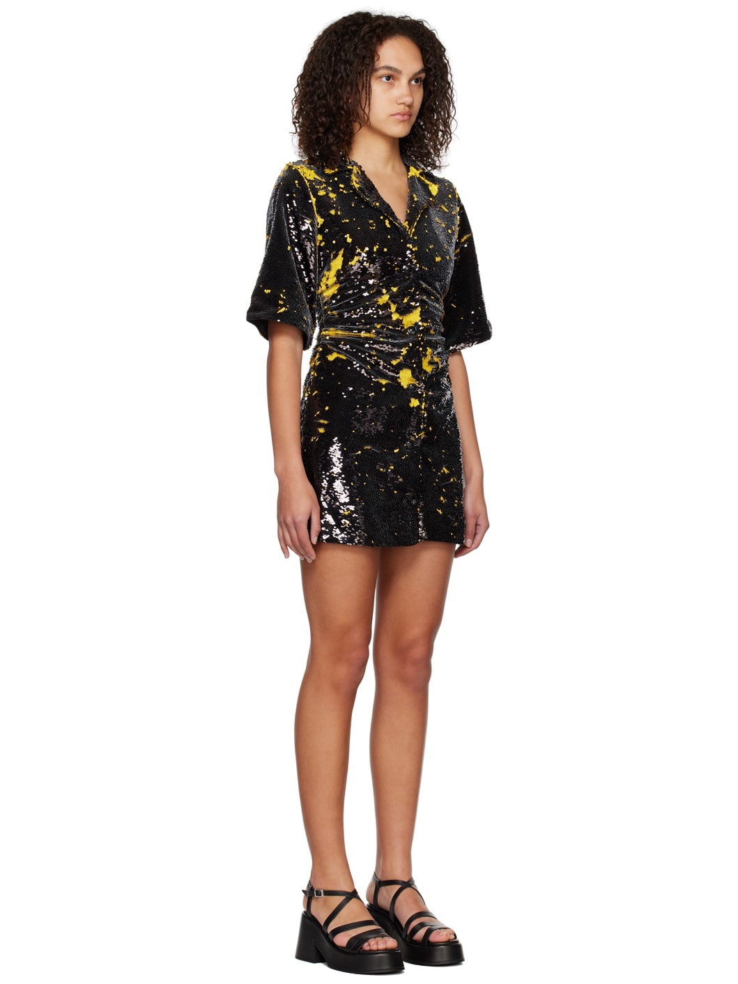 Black Sequins Minidress - 2