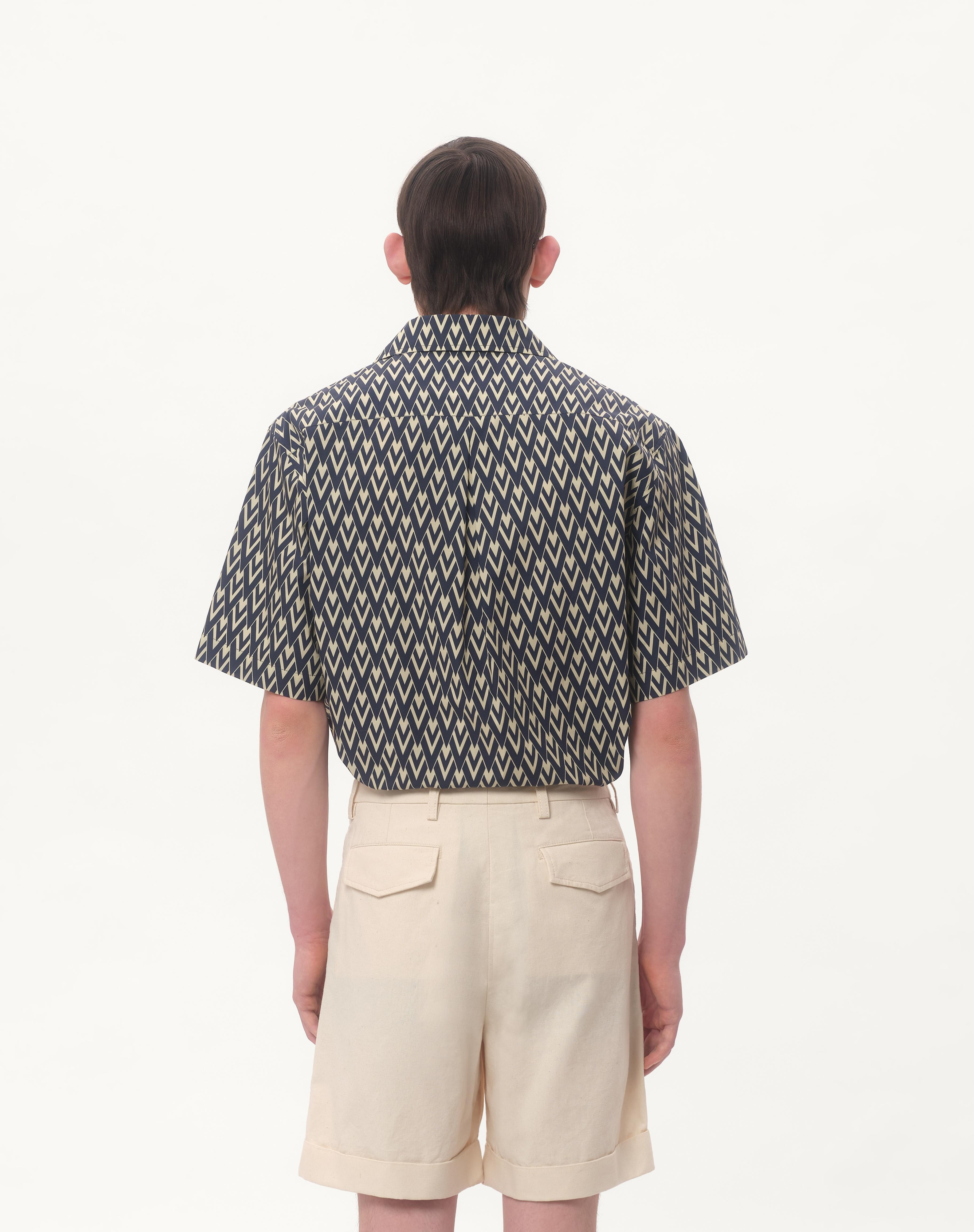 COTTON POPELINE BOWLING SHIRT WITH TOUTE LA V PRINT - 8