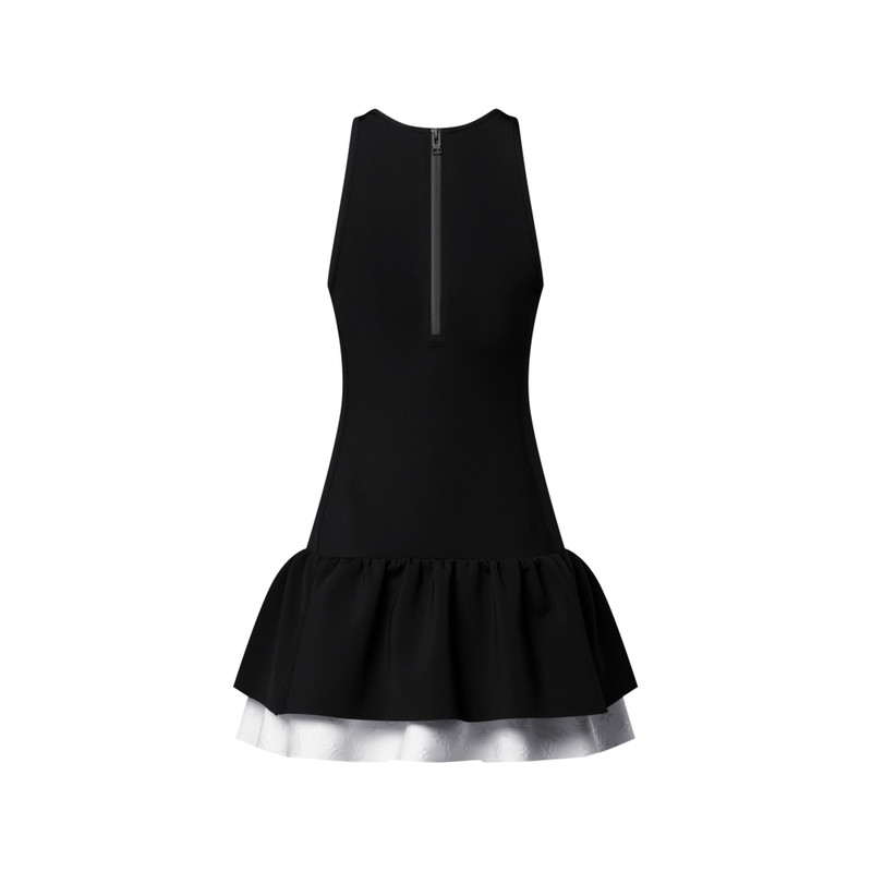 Color-Blocked Ruffle Hem Dress 3