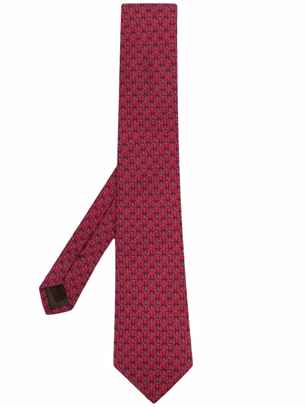 printed silk tie - 1