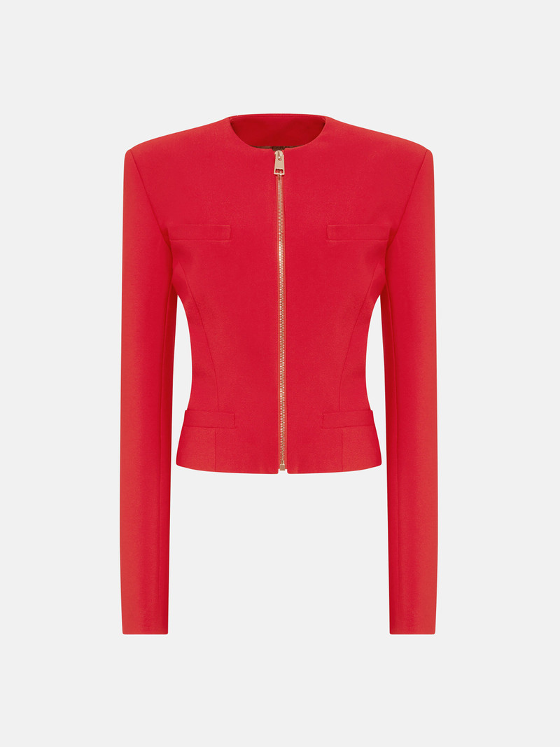 VIBRANT RED BLAZER - 1