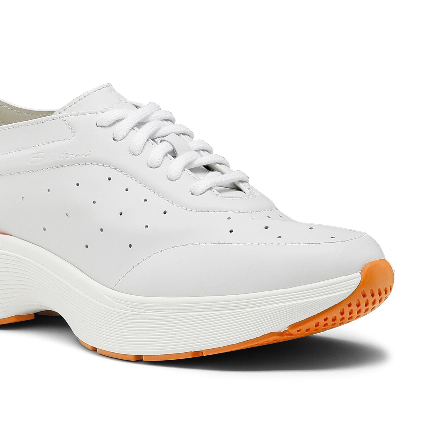 Women's white leather Bounce sneaker - 6