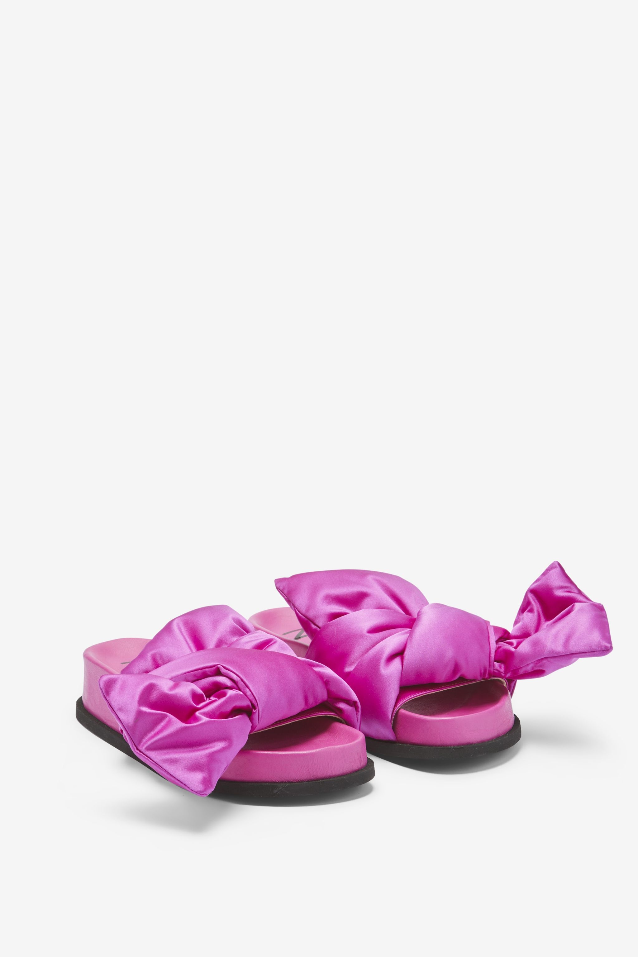 BOW SATIN SANDALS - 2