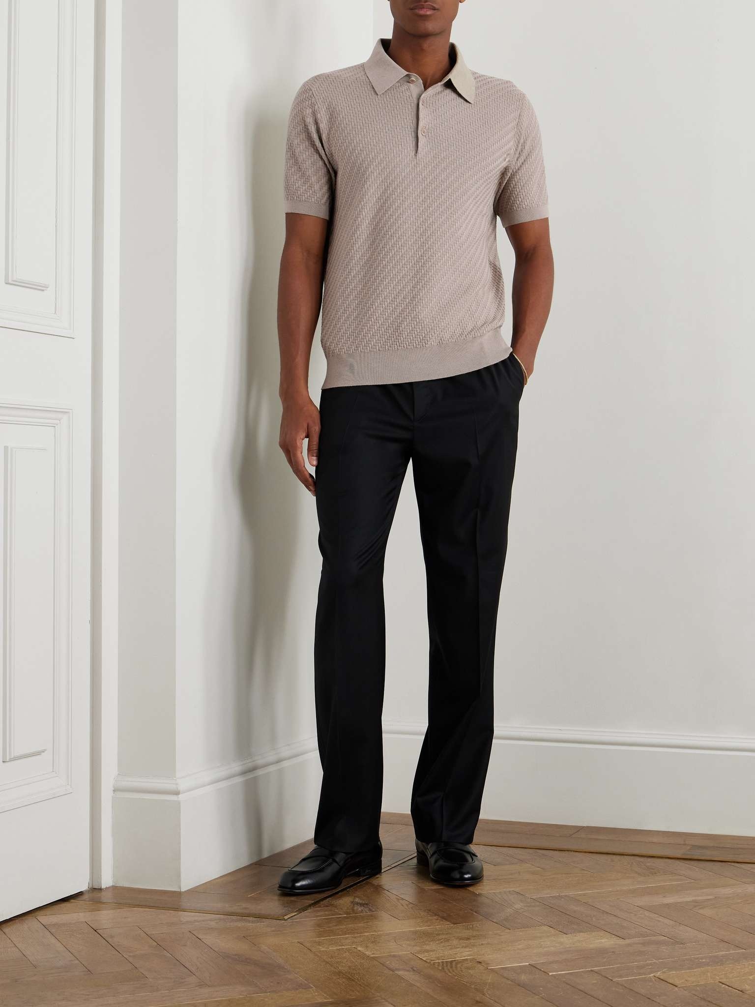 Cotton, Silk and Cashmere-Blend Polo Shirt - 2
