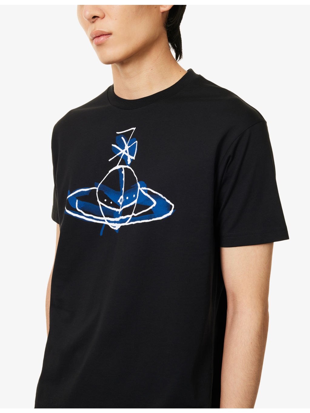 Drawn Orb Crewneck Cotton-Jersey T-Shirt - 5