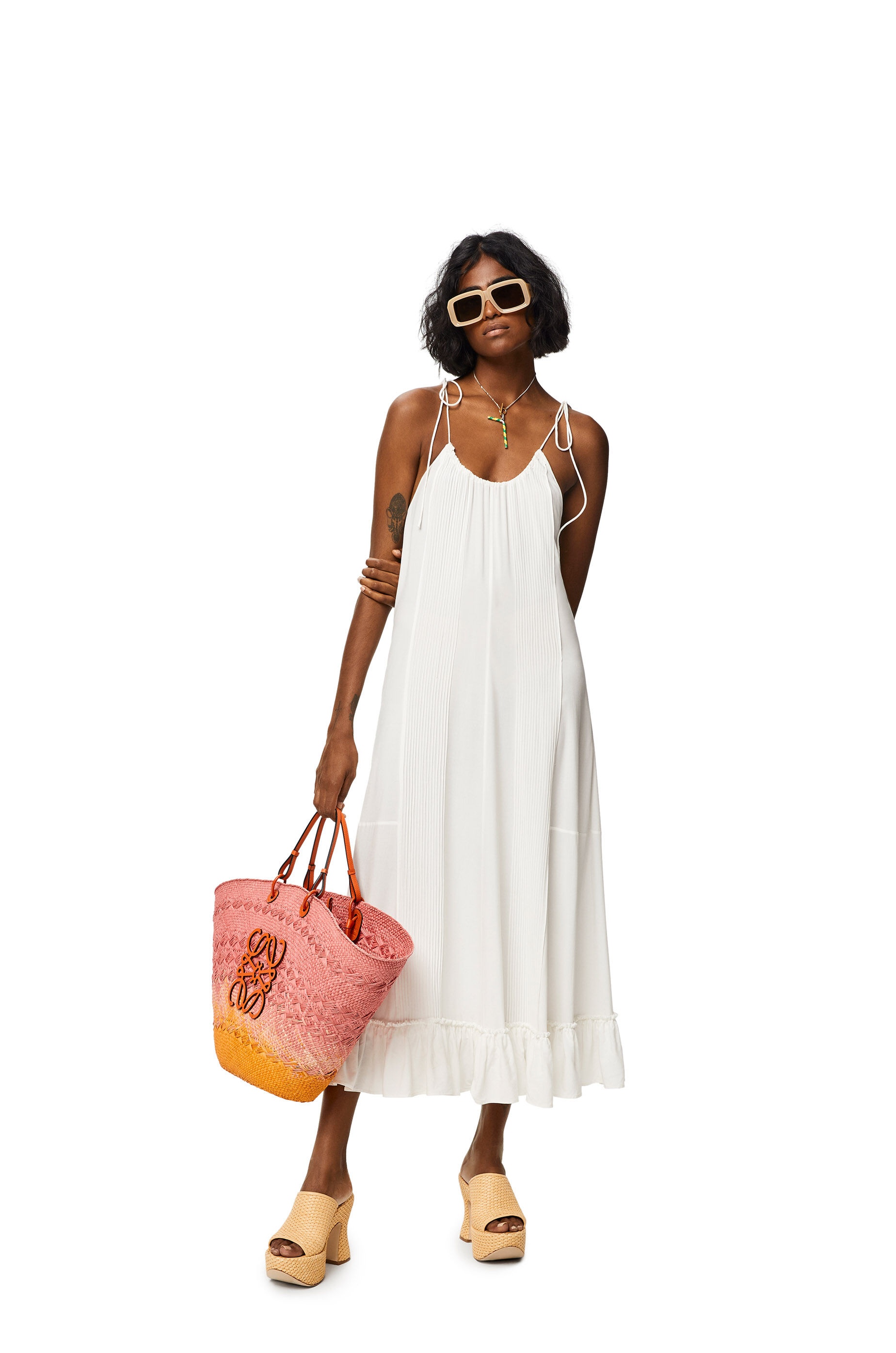 Ruffle dress in viscose - 2