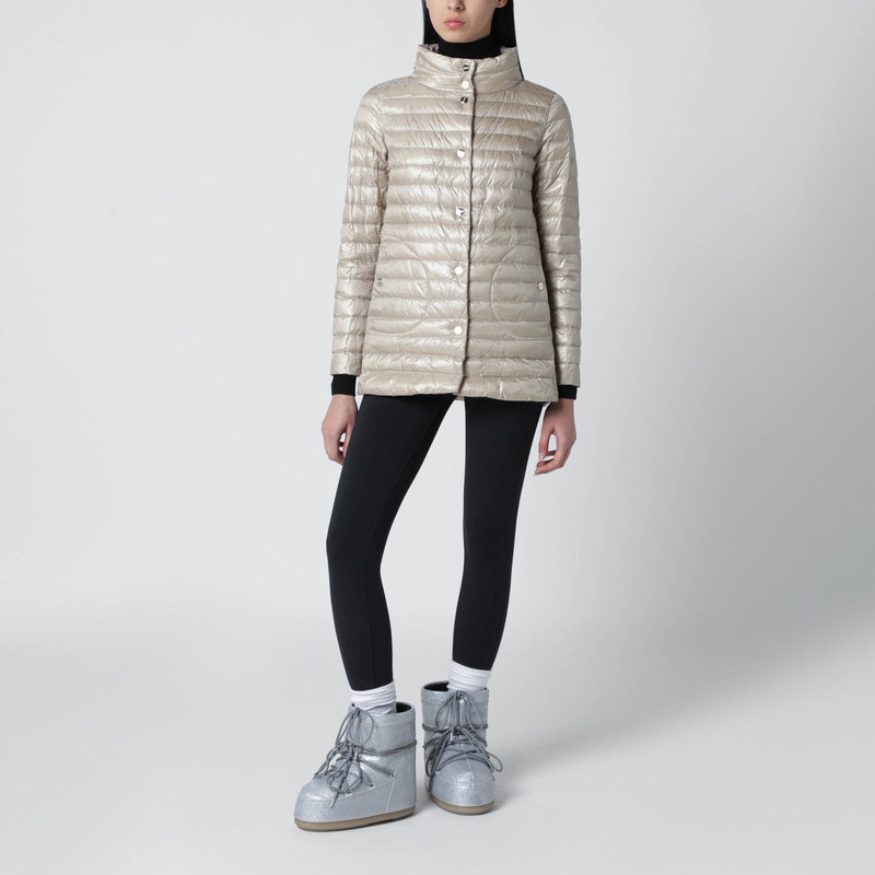 Herno Light pink quilted nylon padded jacket outlook