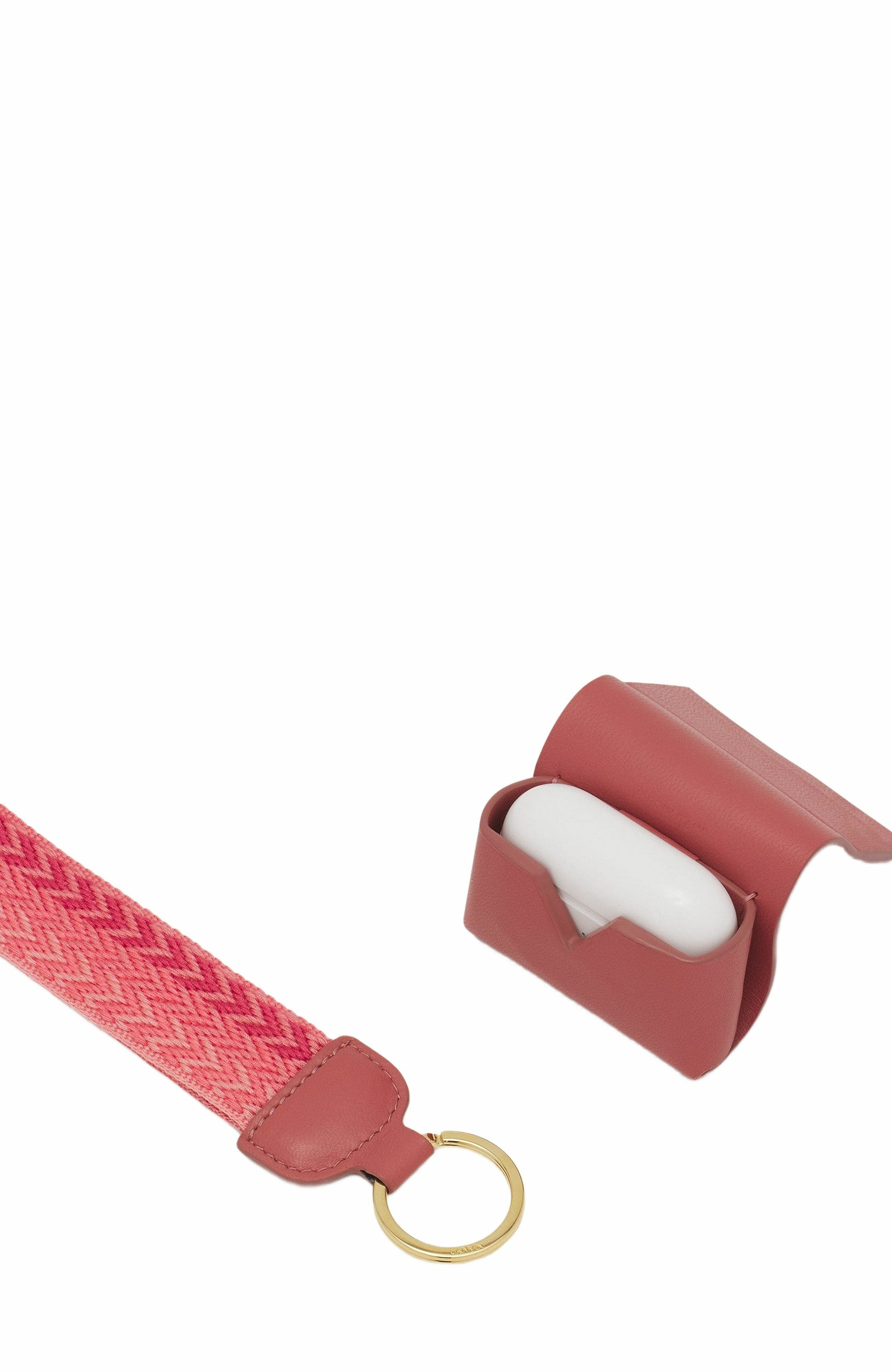 Lanvin Signature Leather Case For Airpods Pro in Litchi at Nordstrom - 4