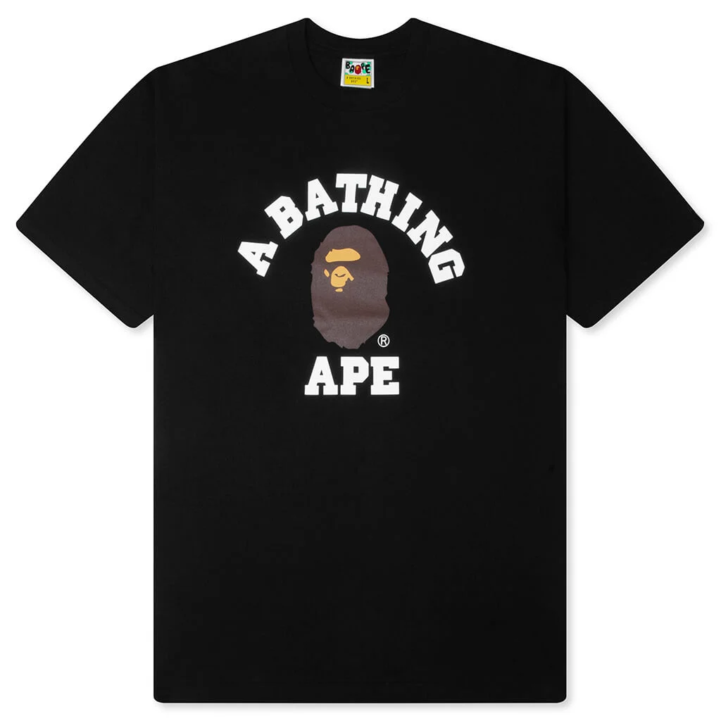 COLLEGE TEE - BLACK - 1