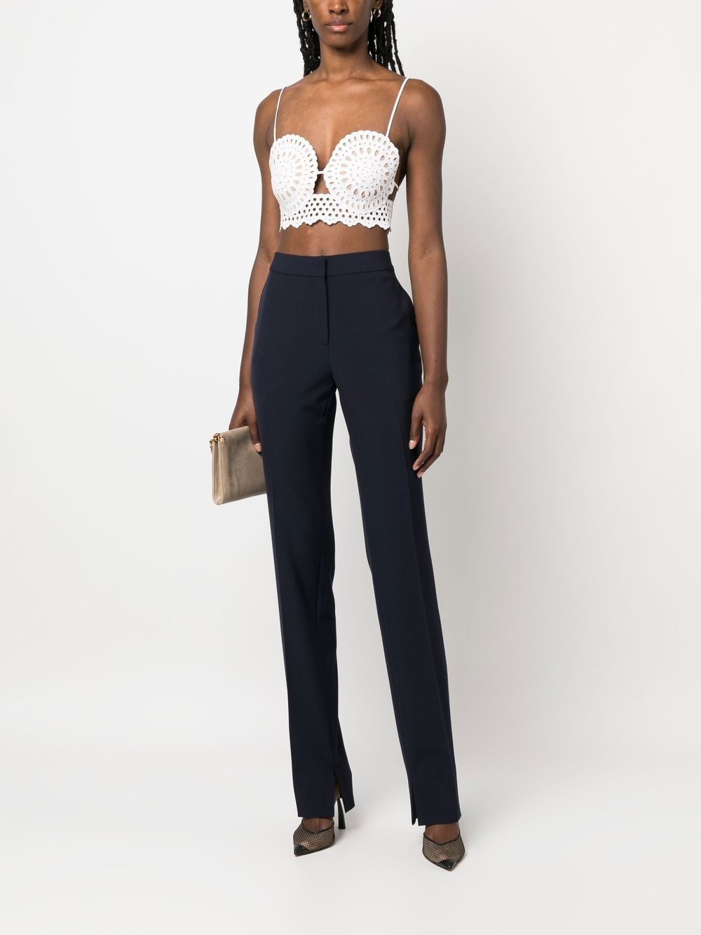 slim-fit straight trousers - 2