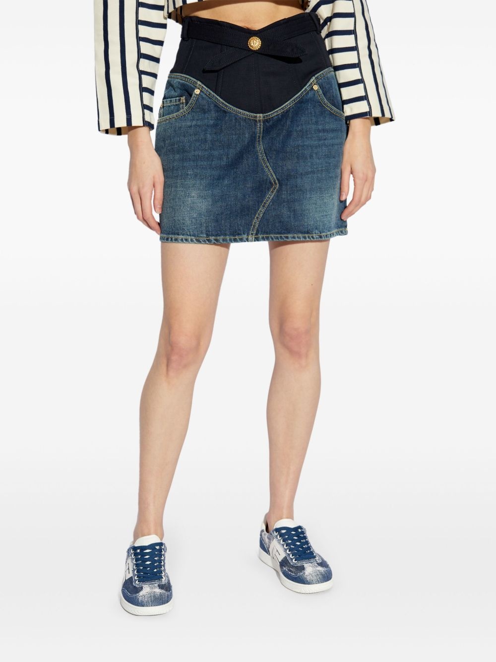 denim mini skirt - 3