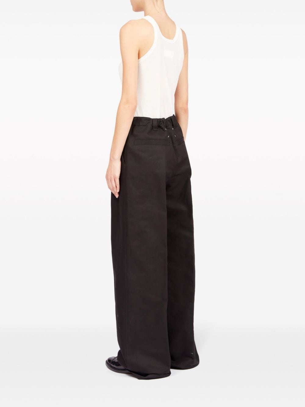 wide-leg tailored trousers - 6