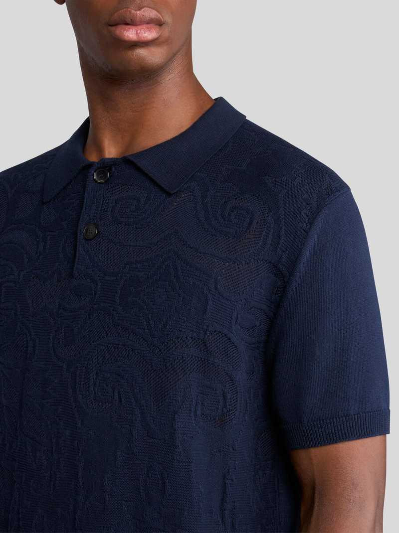 Etro TEXTURED KNIT POLO SHIRT outlook