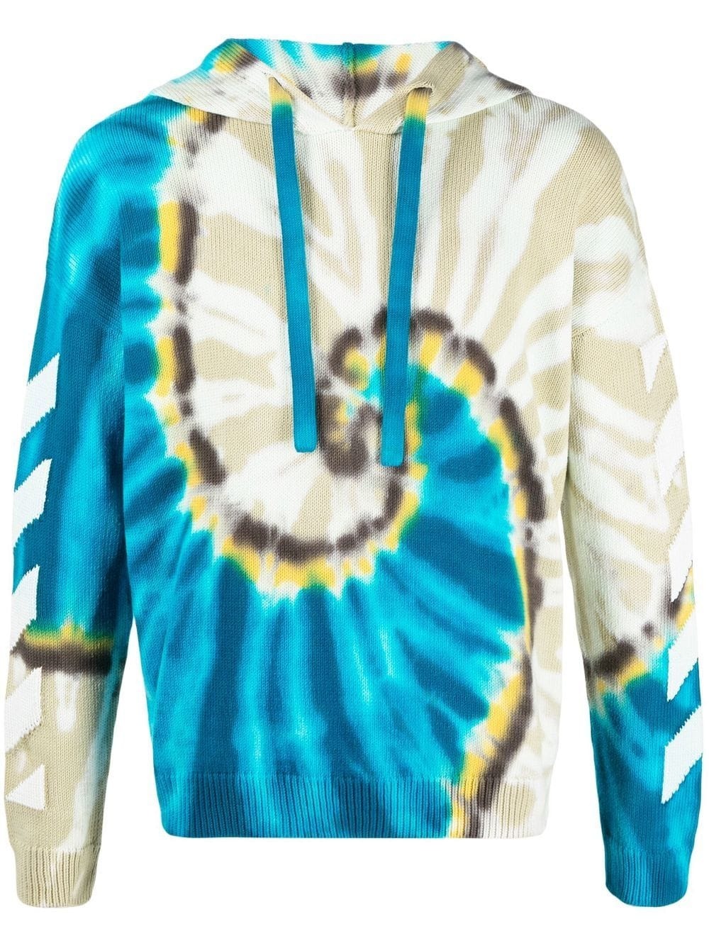 Arrows-motif tie-dye hoodie - 1