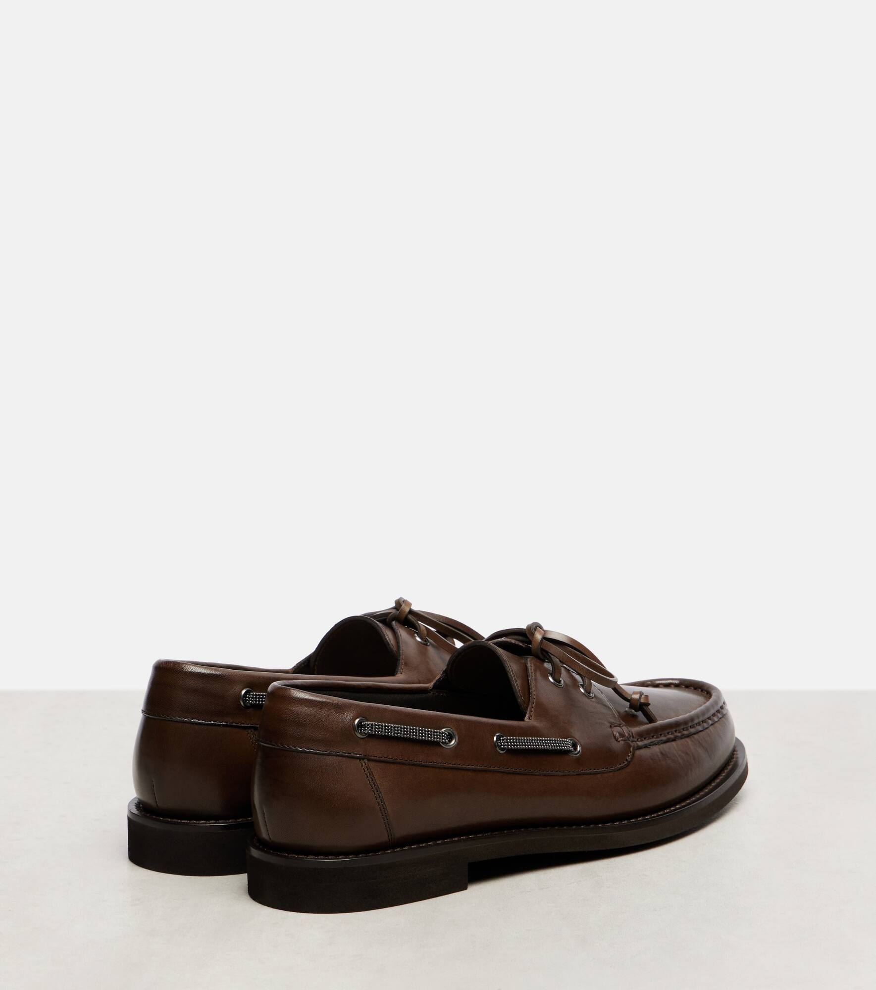Monili leather boat shoes - 2