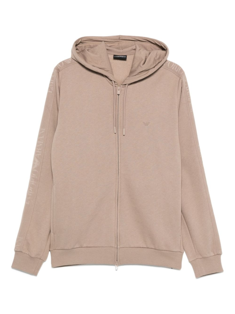 embroidered-logo hoodie - 1