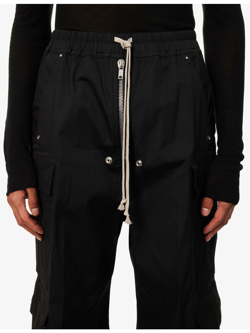 Cargobelas Flared Stretch-Cotton Trousers - 5