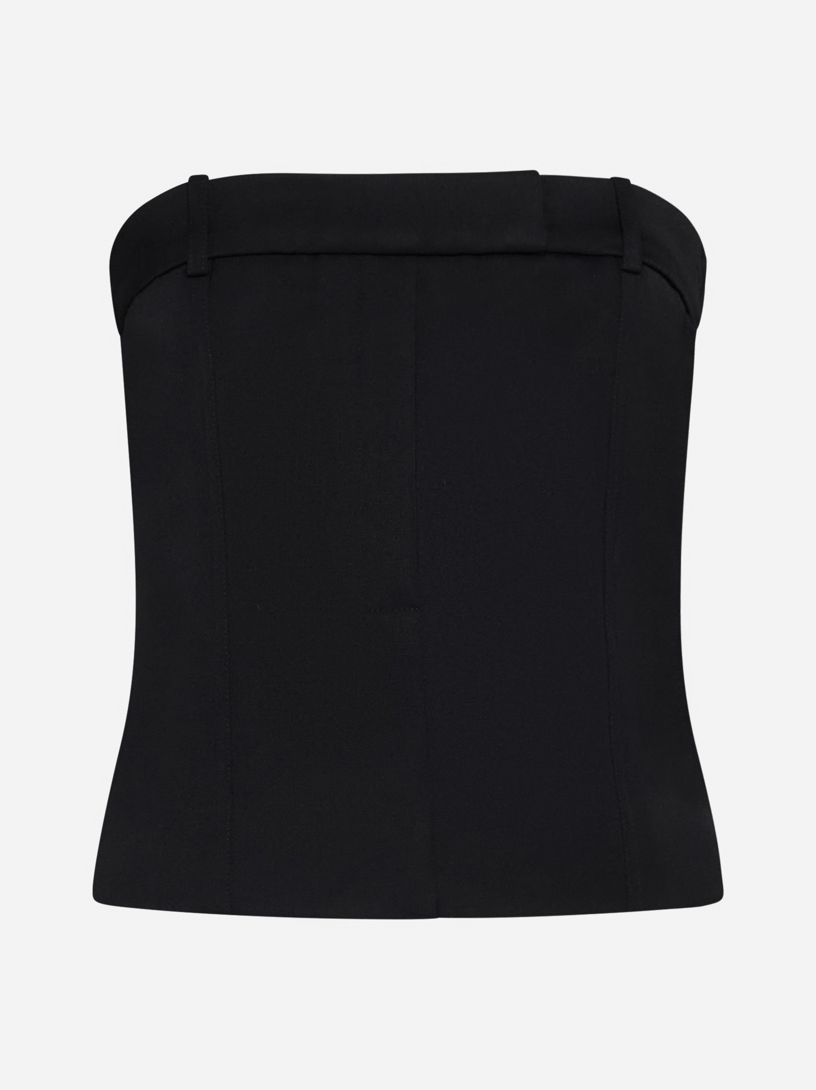Wool-blend tailored corset top - 1