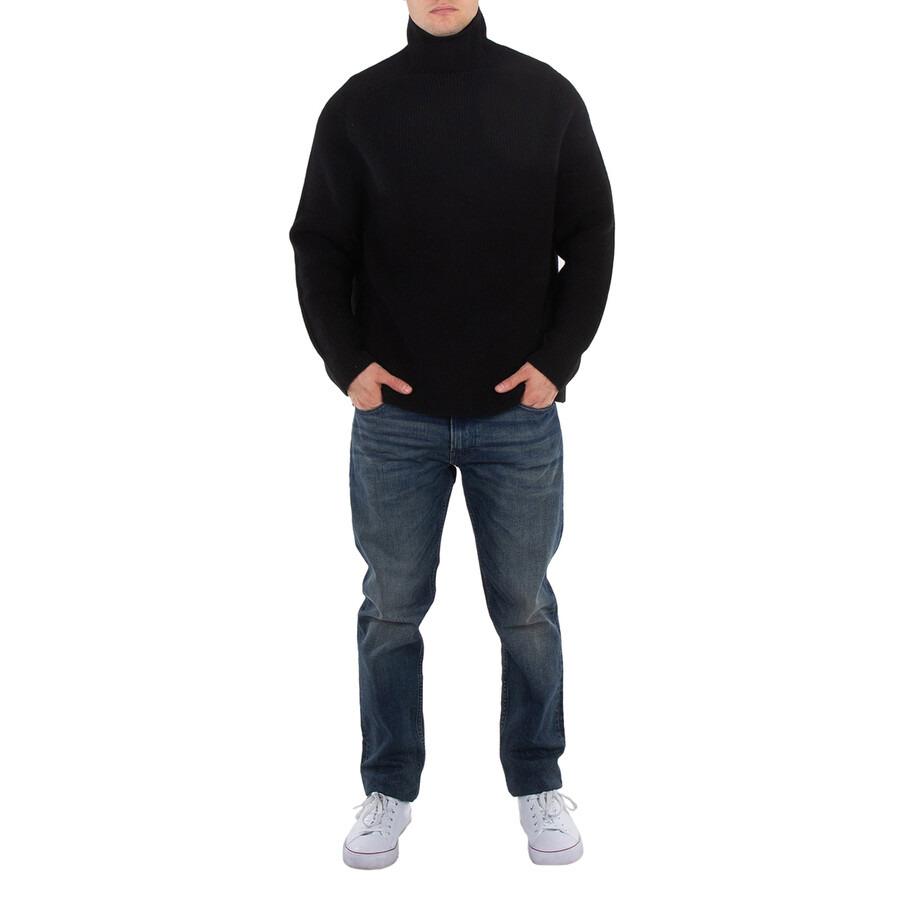 OAMC Men's Black High-Neck Wool Jumper - 2