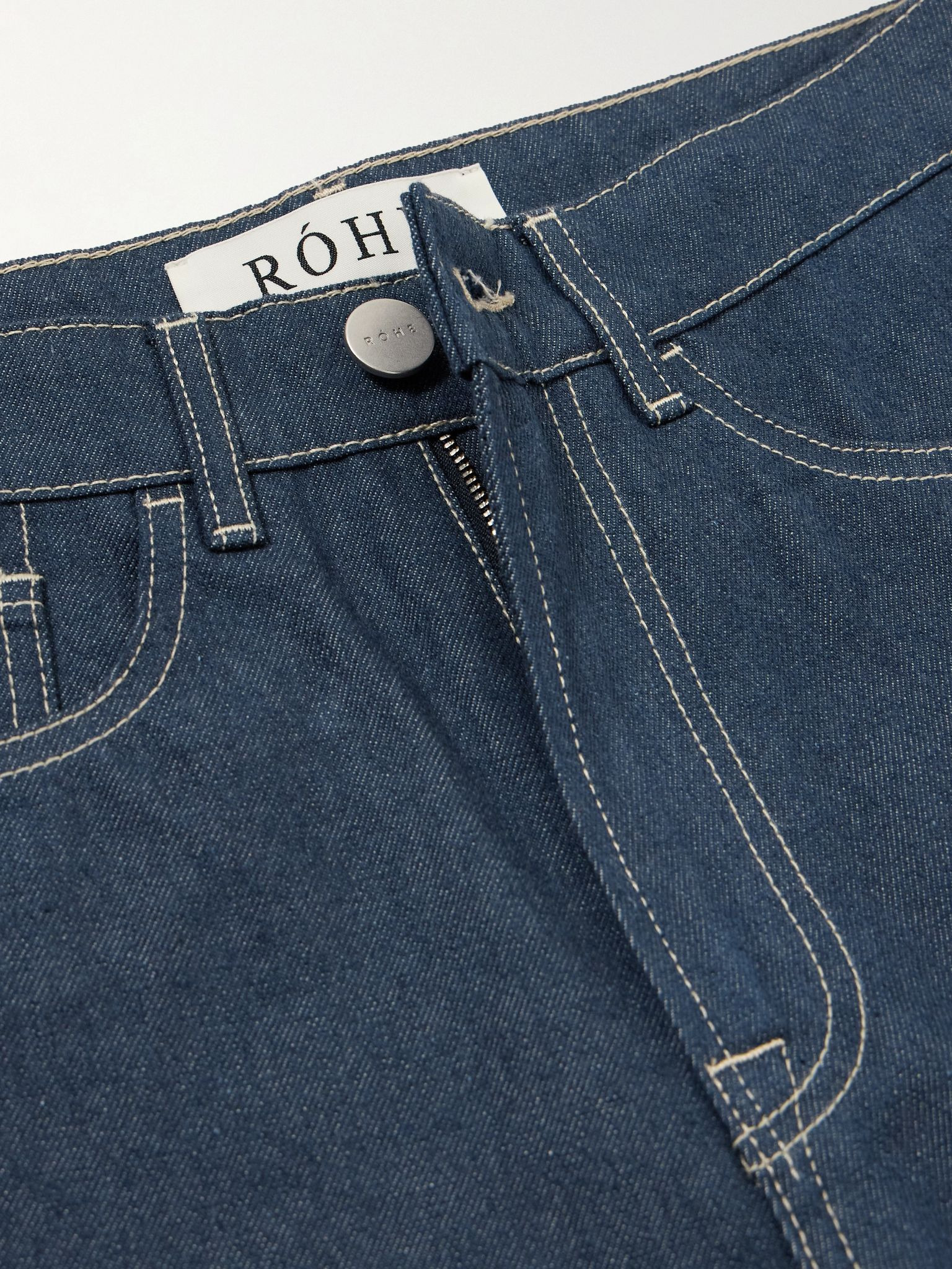 High-rise barrel-leg jeans Indigo - 5