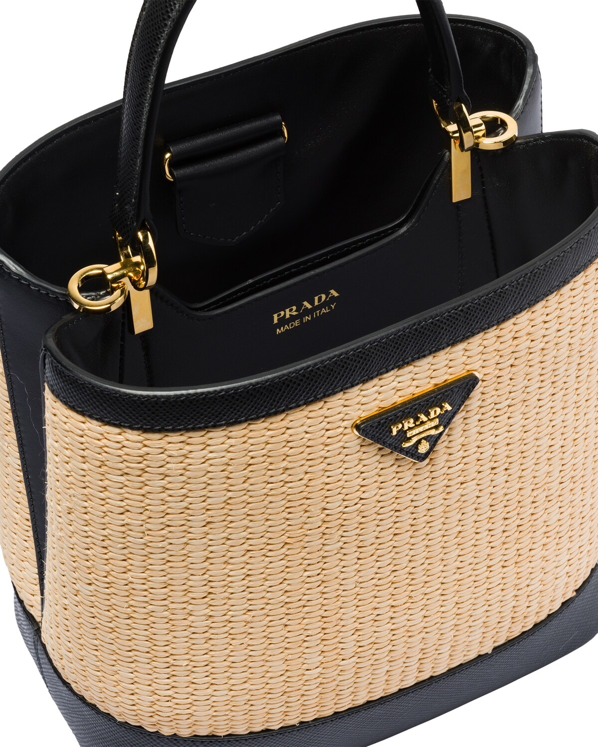 Prada Panier medium straw bag - 5