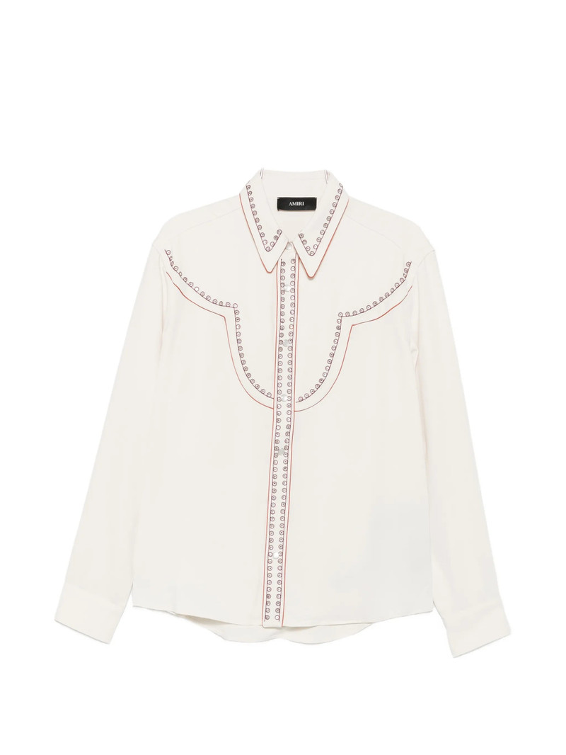 Amiri Eyelet-embellished Western Shirt 1