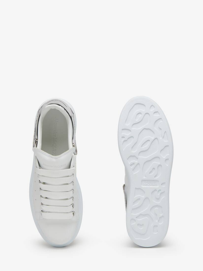 Women's Oversized Sneaker in White/silver - 4