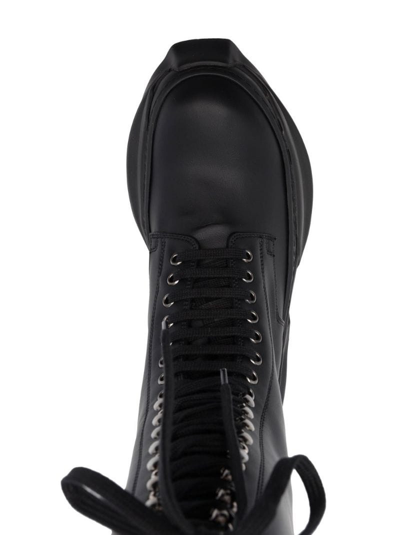 chunky lace-up leather boots 4