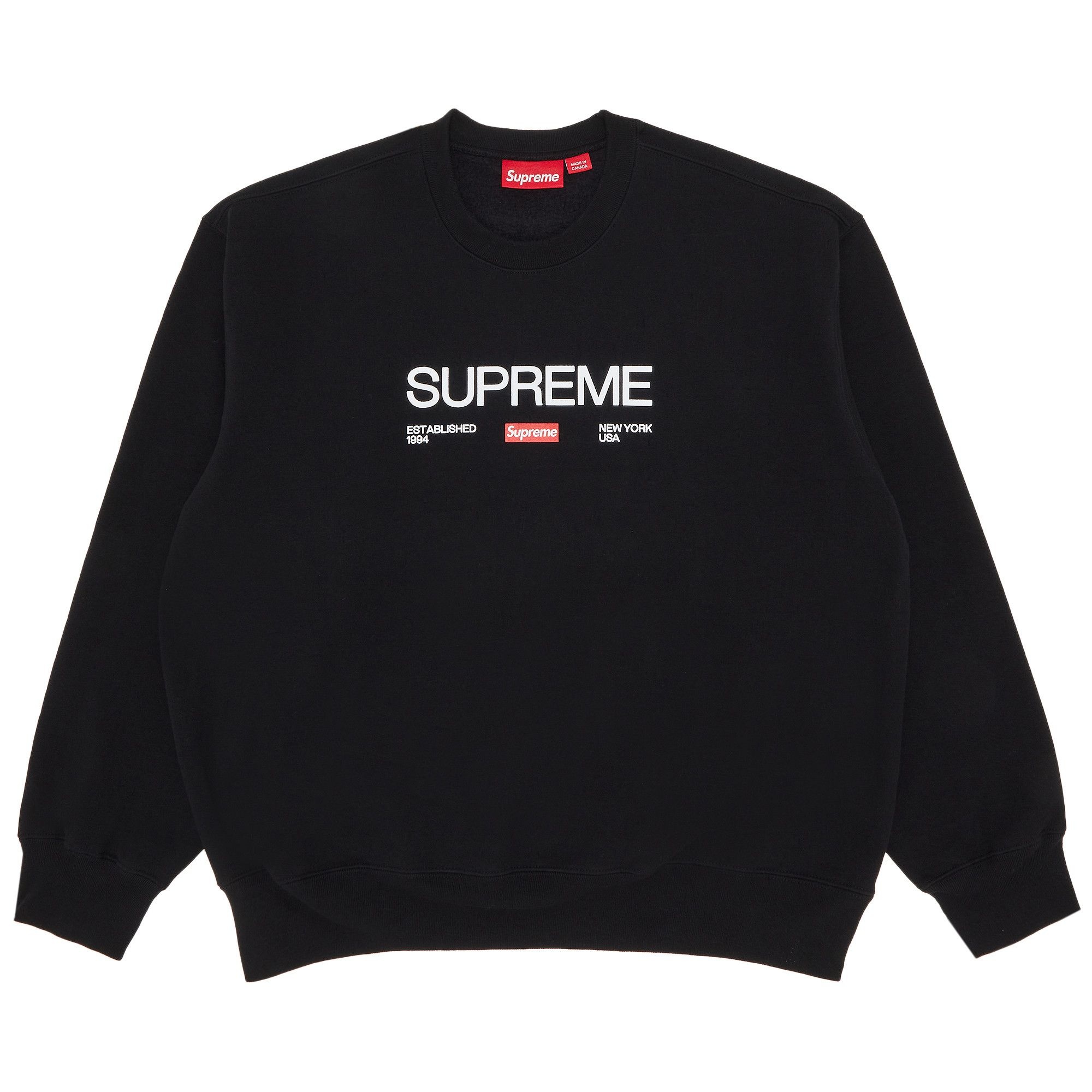 Supreme Established Crewneck 'Black' - 1