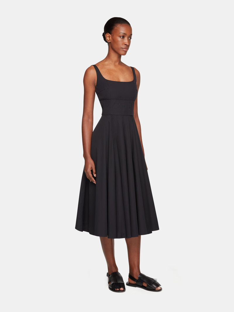 EMILIA WICKSTEAD Nikush Dress in Black Cotton Popclan outlook