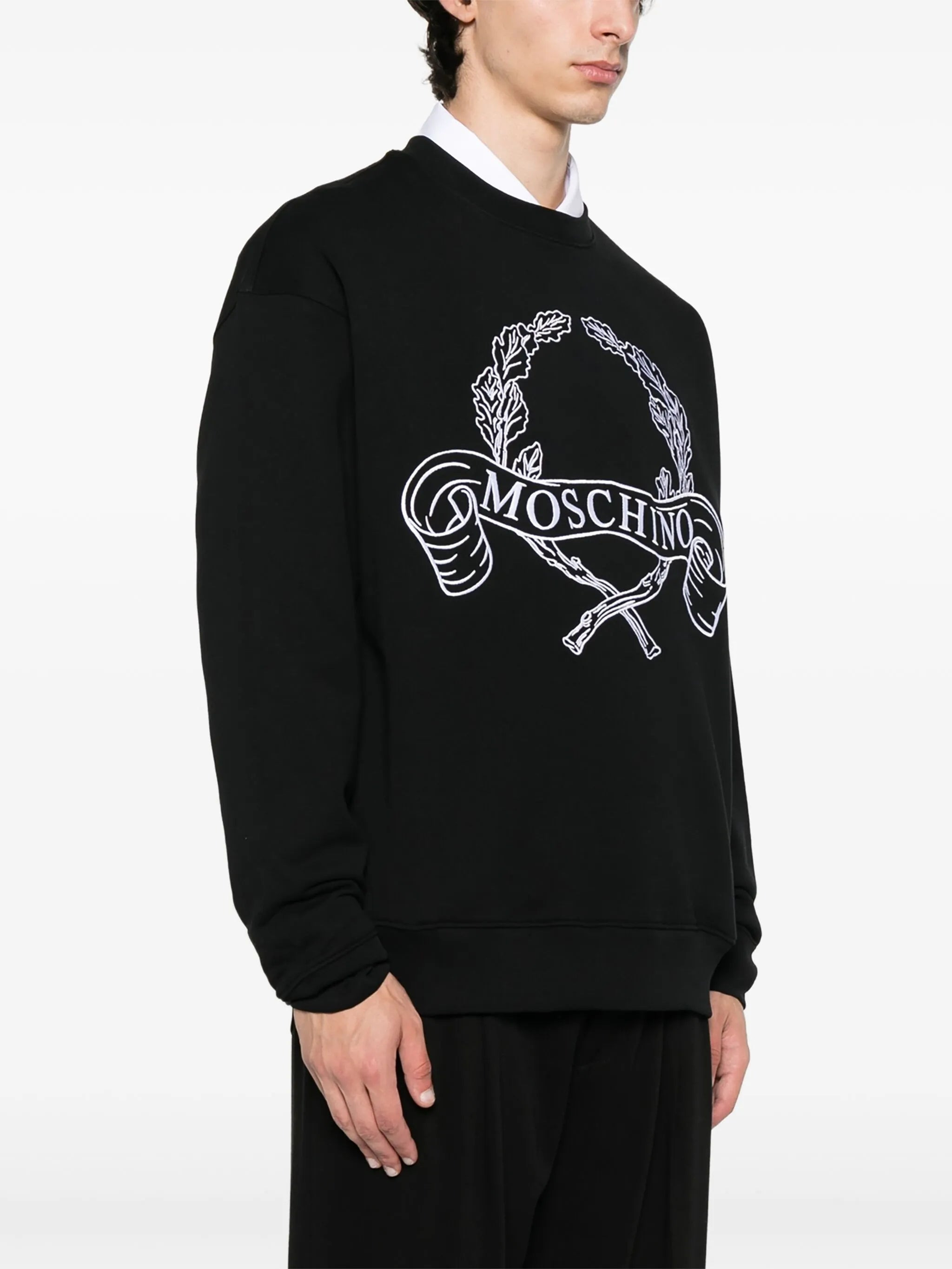 Moschino Laurel Crown Logo Embroidered Sweatshirt - 5