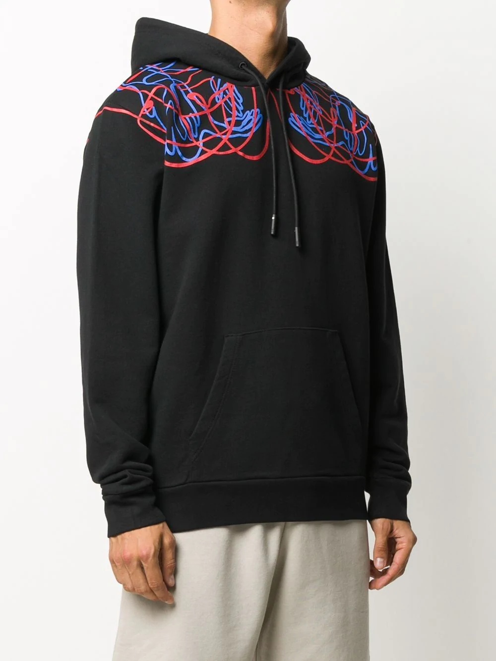 Handsface cotton hoodie - 3