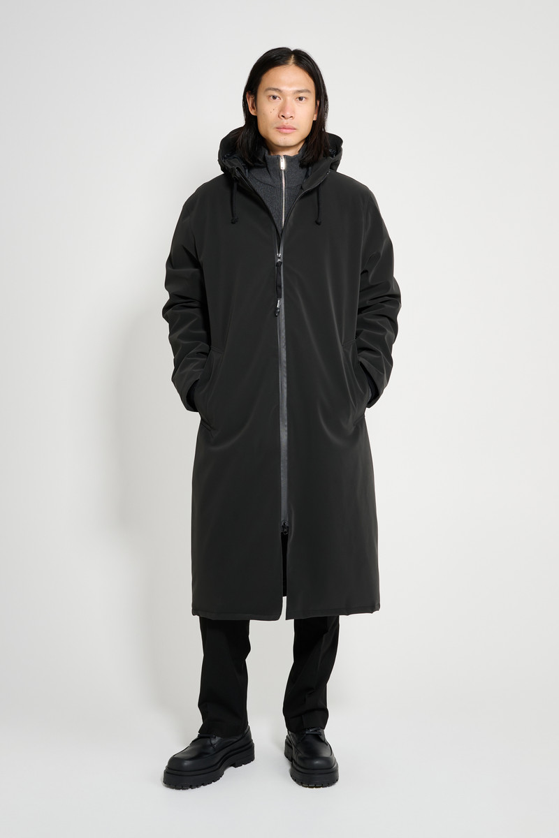 Stutterheim Stockholm Long Matte Winter Coat Black outlook